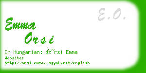 emma orsi business card